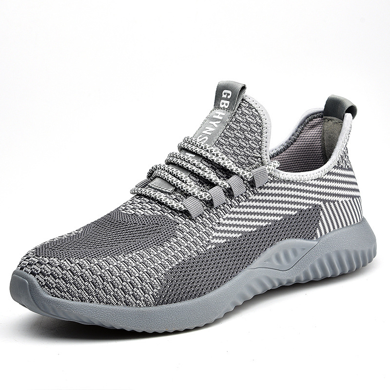 Cross-border Labor Protection Shoes Men's Summer Flying Woven Odor-resistant Breathable Lightweight Steel Toe Anti-smashing and Puncture-resistant Safety Work Shoes