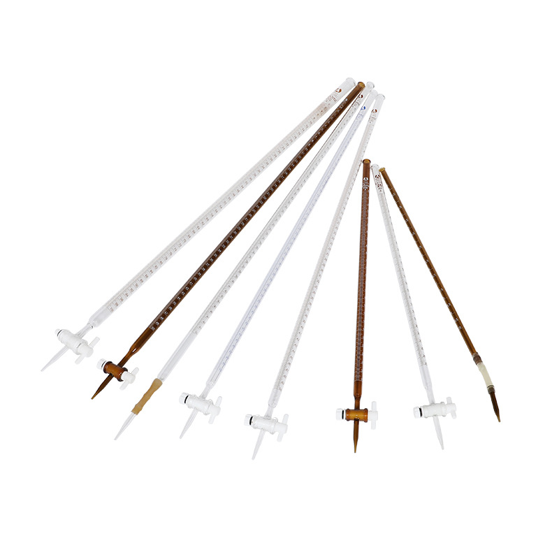 Acid type basic glass scale burette experimental equipment polytetrafluoroethylene Grade A white Brown Burette