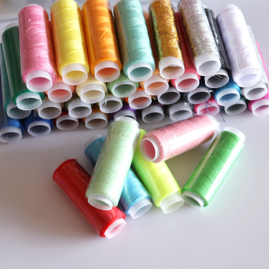 The third generation upgraded version of plastic box 39 color sewing thread DIY household sewing machine sewing box sewing small thread wholesale