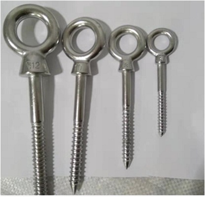 Hammock hanging stainless steel lifting ring wood screw sheep eye machine tooth screw self-tapping Wood thread can be customized M8 * 80