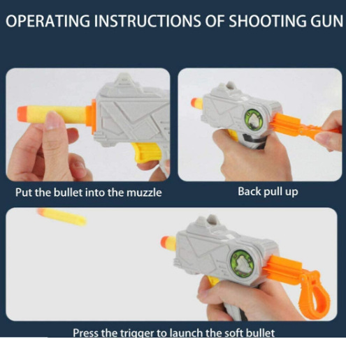 Amazon explosions electric suspension shooting target luminous suspension shooting gun Children's Soft Bullet Gun suspension ball spot