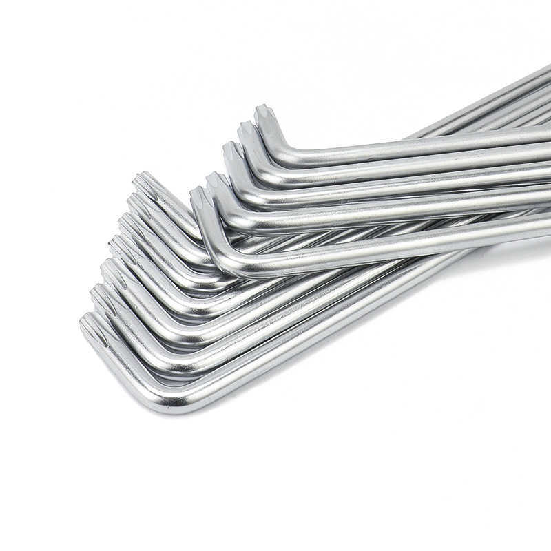 t10-t50 medium hole hexagon socket screwdriver plum blossom double hole small wrench L type plum blossom anti-theft hexagon wrench