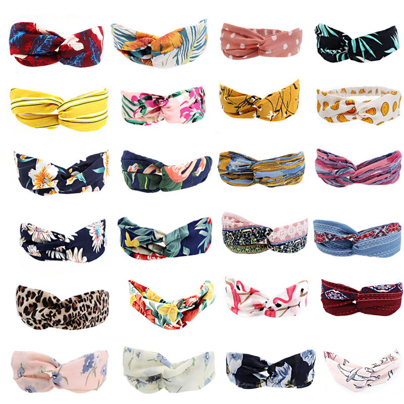 Cross-border e-commerce Europe and the United States ladies cross hair band wash sports sweat-proof headband Amazon supply hair band wholesale