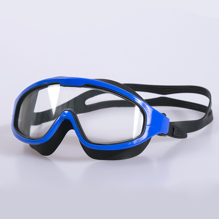 HD new goggles flat/myopia waterproof anti-fog adult unisex large frame swimming glasses spot