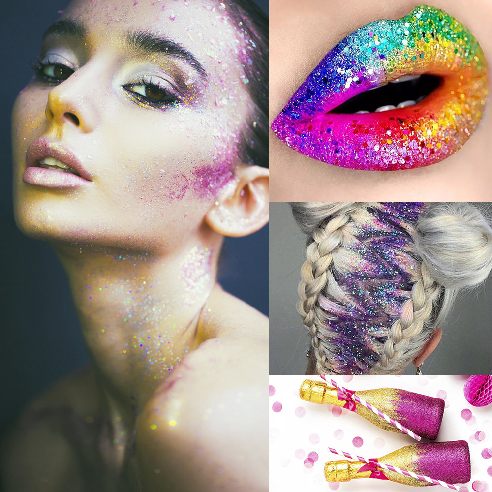 Cross-border Nail Candy Paper Jewelry Cellophane Fragments Irregular Alien Phantom Color Aurora Mermaid Manicure Sequins