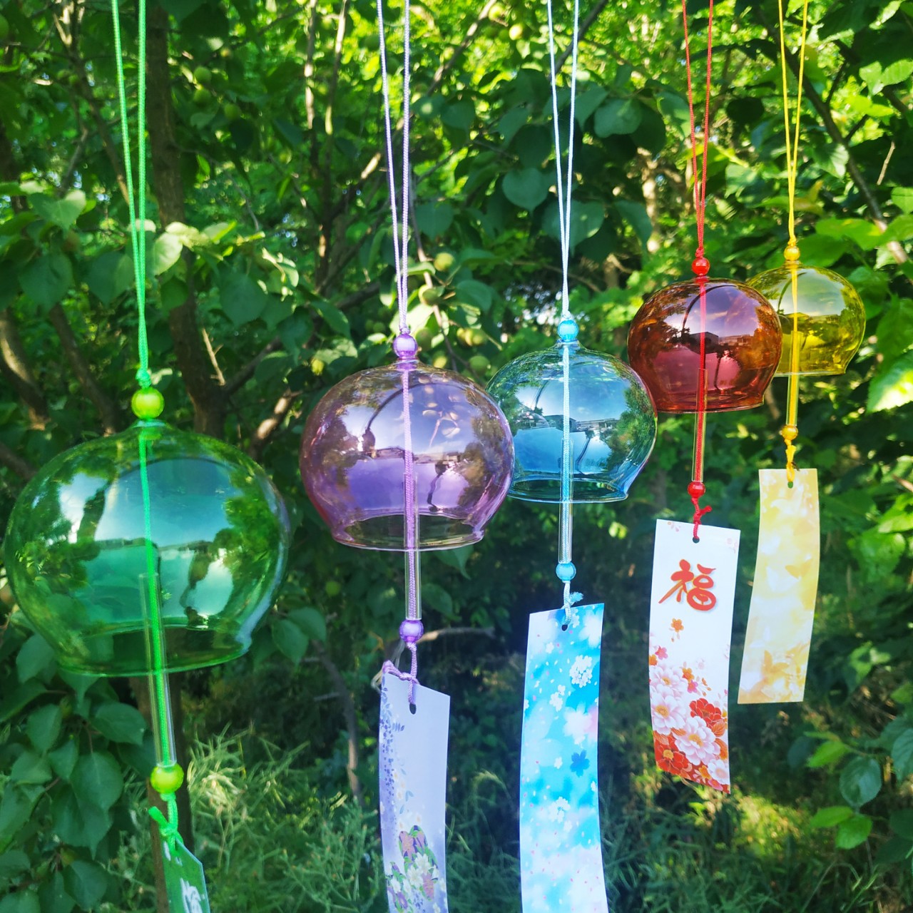 Edo wind chimes Japanese colored glass wind chimes summer wind balcony gifts home ornaments factory wholesale direct sales