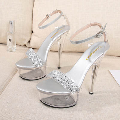 2022 Summer New wish Super High Heel Fine Heel Wedding Business Shoes Casual Shoes Women's Fashion Show Single Shoes ebay