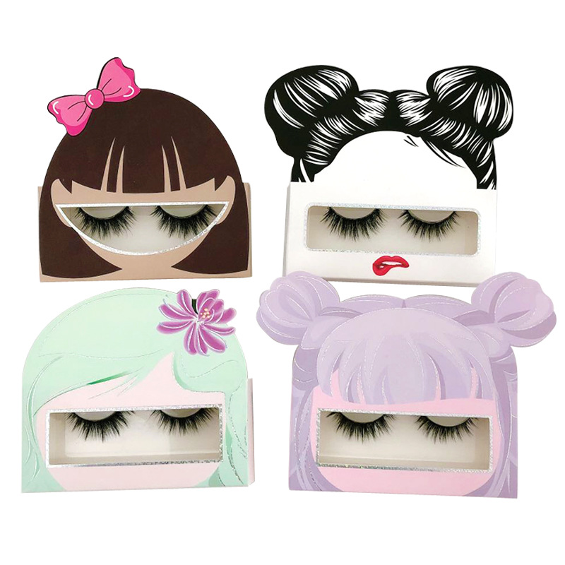 Eyelash box spot factory direct supply eyelash box New shaped card paper box spot wholesale eyelash box