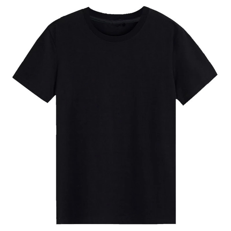 Color T-shirt men's Korean-style round neck youth thin short-sleeved T-shirt black slim bottoming shirt milk Silk