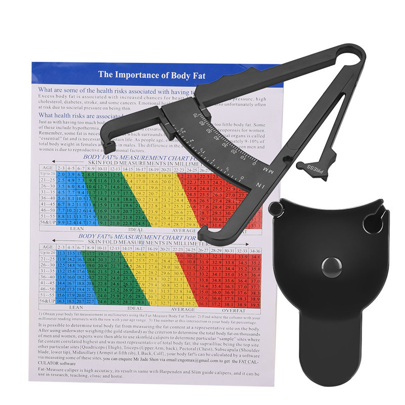 Fat Caliper Waist Ruler Combination Set Body Fat Measuring Instrument Sebum Clamp Measuring Clip Y-Size Set