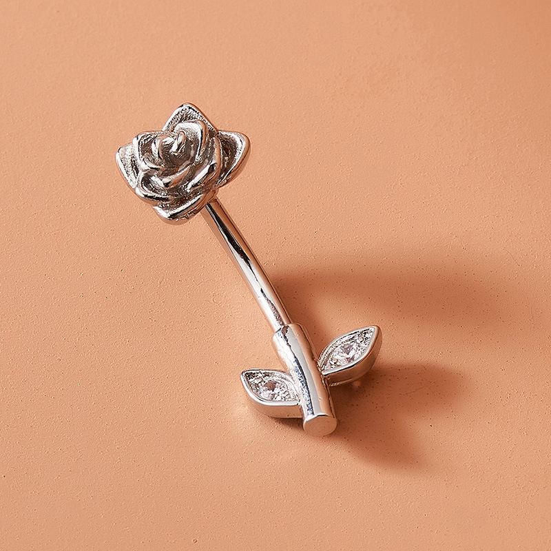 Europe and the United States cross-border source ebay Amazon sexy cute rose leaf navel ring human body puncture navel nail