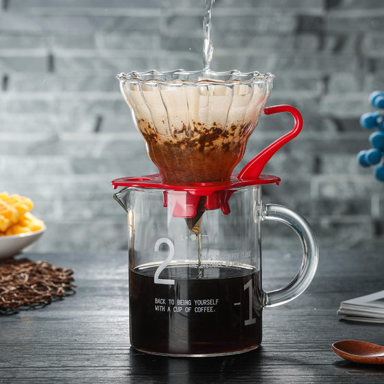 Straight round handle coffee pot thickened heat-resistant glass straight sharing Cup graduated cup manufacturer logo