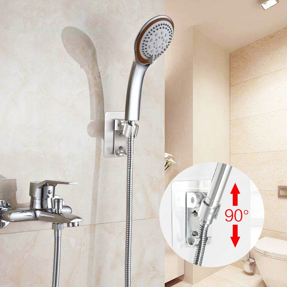 Foreign trade space aluminum punch-free shower holder nozzle fixed base shower accessories shower head hanging seat with hook