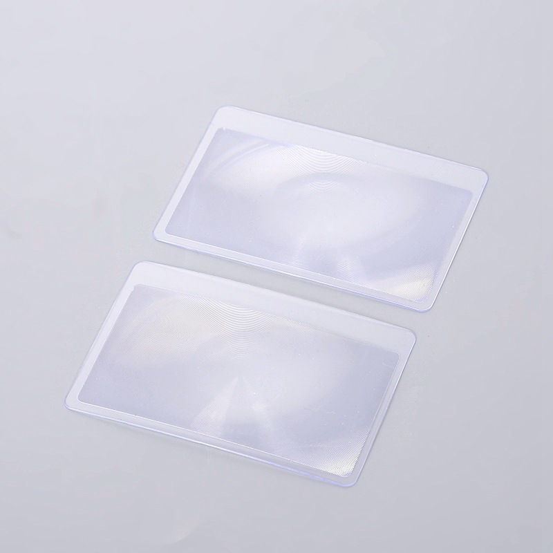 Factory Direct PVC magnifying glass bookmark magnifying glass ultra-thin business card card magnifying glass (85 mmx55mm)