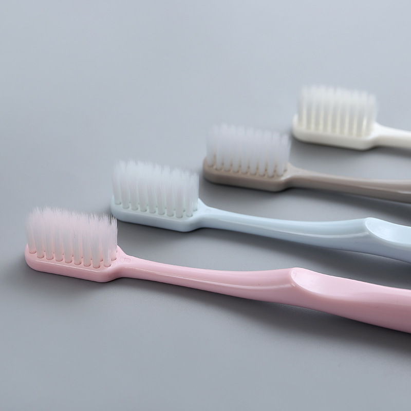 T Japanese Unprinted Macaron Adult Soft Hair Toothbrush Japanese Good Family 4 Pack Toothbrush Factory Wholesale