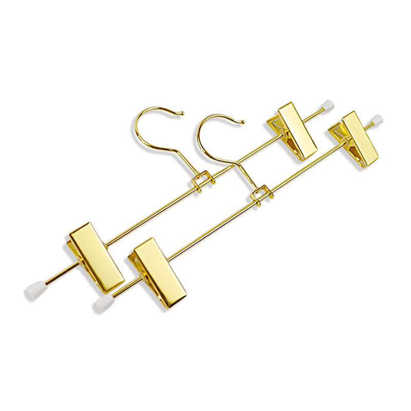 Metal inner hanger clothing store ladies underwear hanging underwear bra rack children's hanger gold clip wholesale