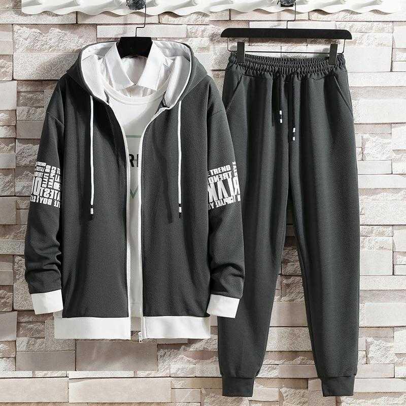 One-piece delivery 2023 Spring and Autumn new men's Hong Kong style Ant cloth fashion trendy sweater sports suit trendy sweater