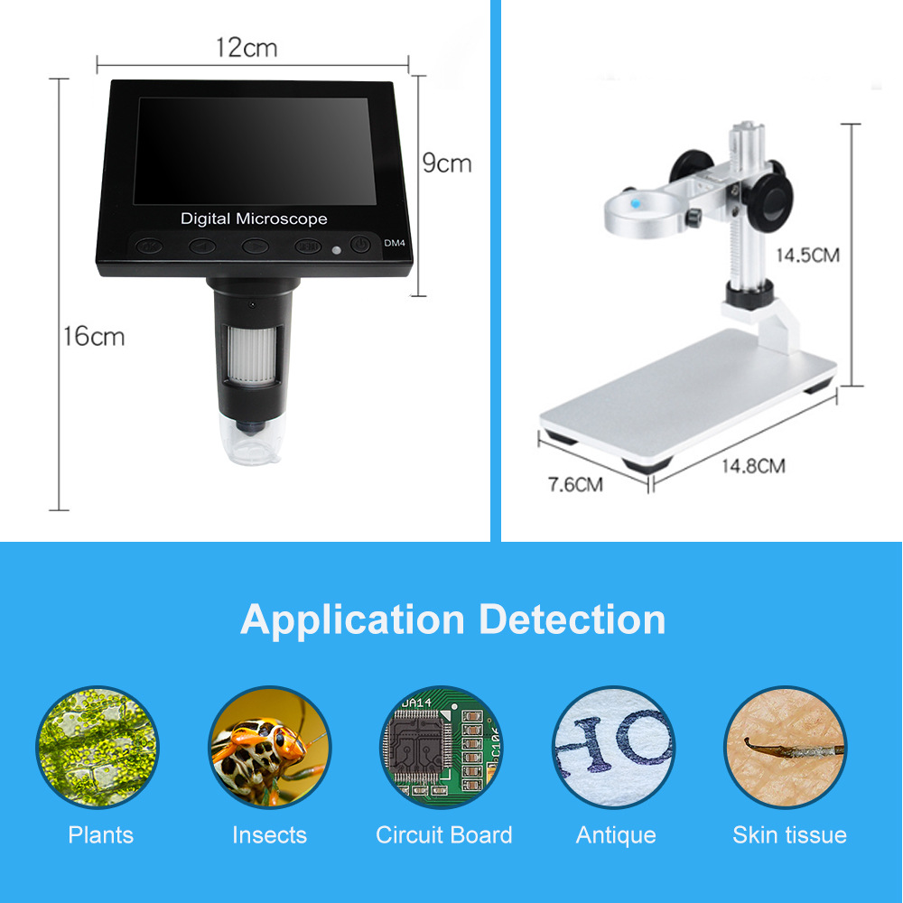 Factory spot 4.3 inch screen digital microscope repair tools DM4 microscope