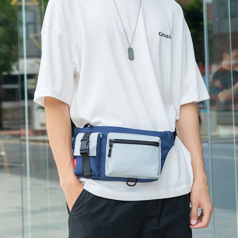 Chest Bag Men's ins Super Popular Brand Men's Small Waist Bag Sports Shoulder Bag Crossbody Bag Men's Personality Fashion Trend