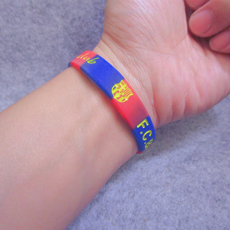 Football team Barcelona Liverpool Bayern AC Juventus Real Madrid sports bracelet silicone wristband fan accessories