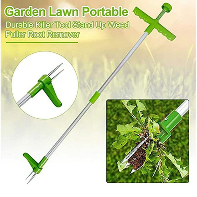 New Straw Puller Boxed Double-section Split Aluminum Tube Weeding Dig Wild Vegetable Gardening Tools Manual Weed Removal Tools