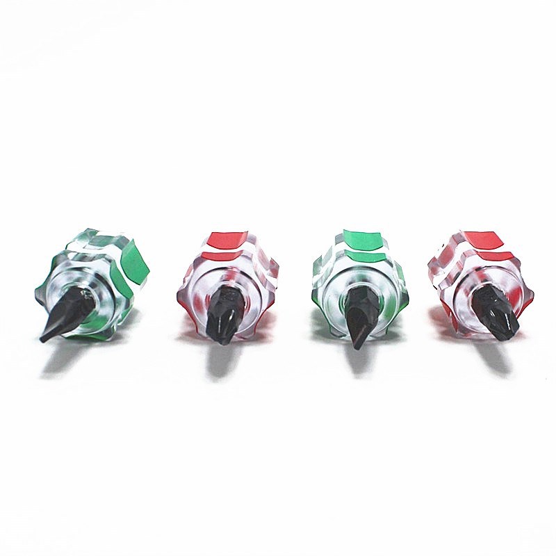 Manufacturers supply tools 6mm Mini Cross flat screwdriver ultra short handle piercing screwdriver micro dual-purpose magnetic