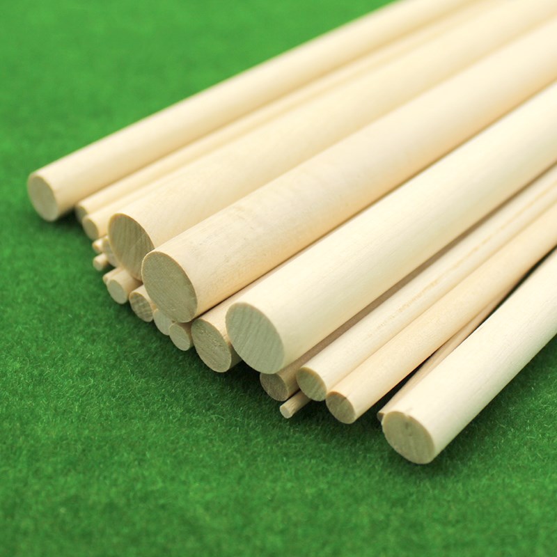 Children's diy handmade building model material small round stick solid wood birch ice cream stick small wooden stick round wooden stick
