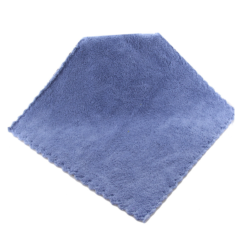 厂家 30*30cm纯色珊瑚绒小毛巾  方形加厚吸水家用洗脸小方巾
