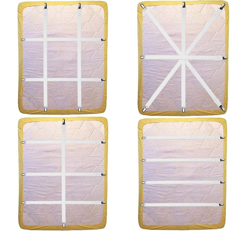 4-piece set adjustable elastic bed sheet holder mattress cover angle holder clip bed sheet fixing belt cross-border bed sheet holder