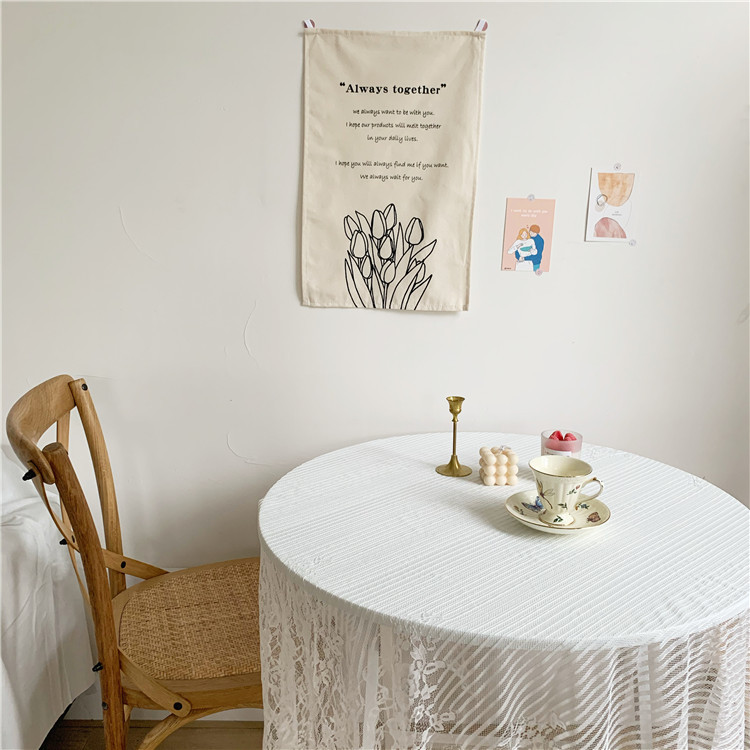 ins Korean style Tulip hanging cloth simple chic napkin background cloth