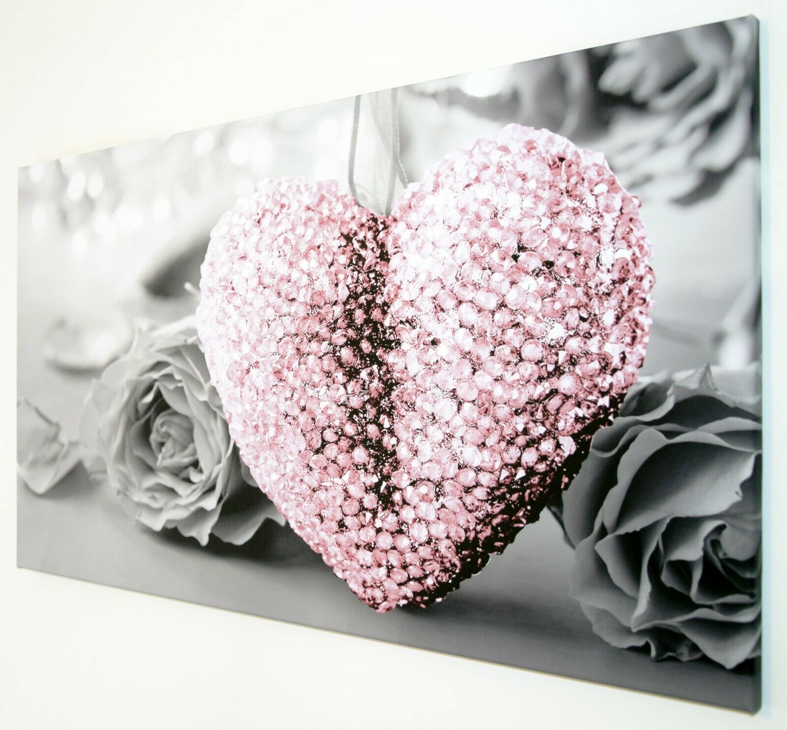 Juchuang High Definition Spray Painting Oil Painting Wall Decoration Painting Single Pink Love Painting Home Hanging Painting Cross-border Supply