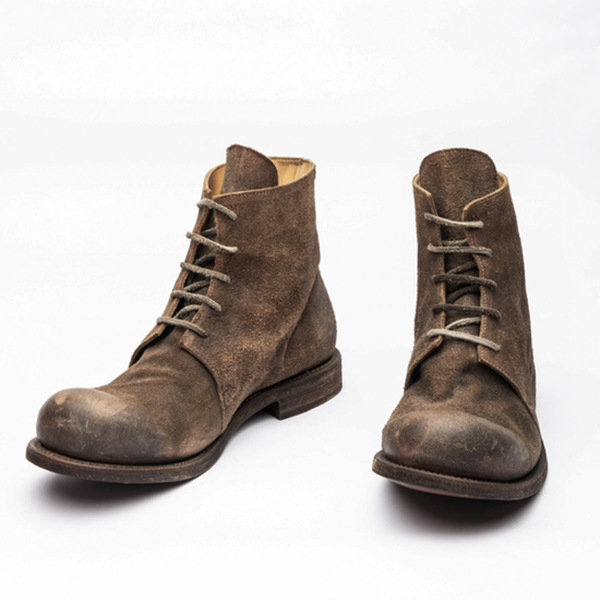 Factory direct low heel wedge heel large square thin belt retro boys and boys Joker casual short tube winter boots