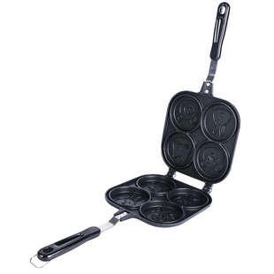 Egg hamburger machine double-sided omelette pan Wheel Cake red bean cake household cake mold non-stick baking tool food supplement pot