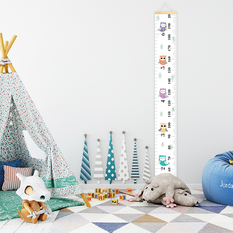 Cross-border Hot Selling Children's Height Sticker Cartoon Animal Height Measuring Ruler Removable Artifact Measuring Growth Chart