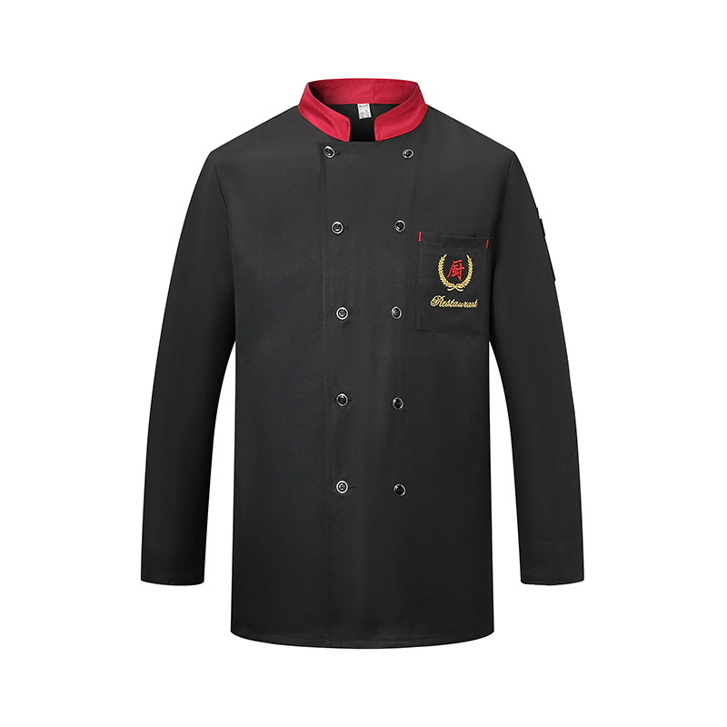 Restaurant chef overalls long sleeve hotel baking canteen autumn and winter chef overalls hotel chef overalls wholesale