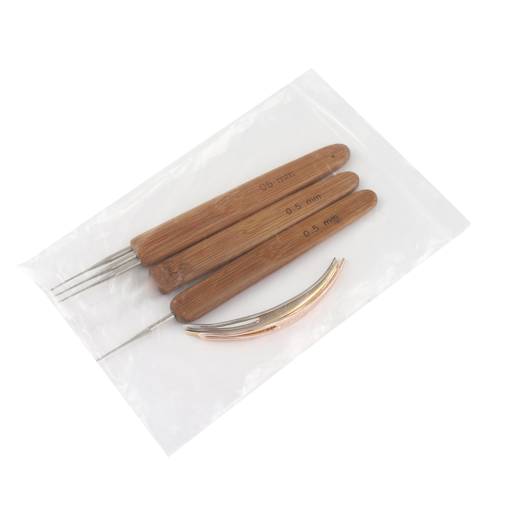 0.5-0.75 dirty braid bamboo handle crochet Amazon three hook knitting set single head double head three hair needle