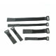 Factory wholesale buckle back hook and loop strap tie black nylon multi-size hook and loop tie