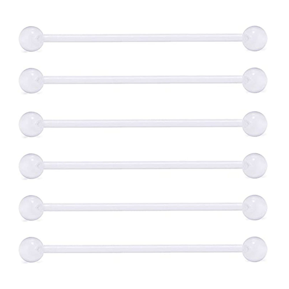 Spot acrylic transparent invisible ear Bridge nail piercing jewelry ear bone nail Amazon human body piercing 38mm long