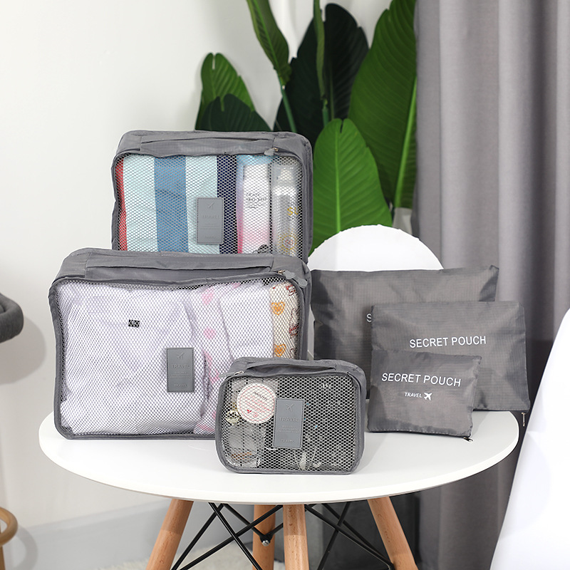 Travel storage bag six-piece business shoes clothing set shoes underwear multi-piece simple storage bag