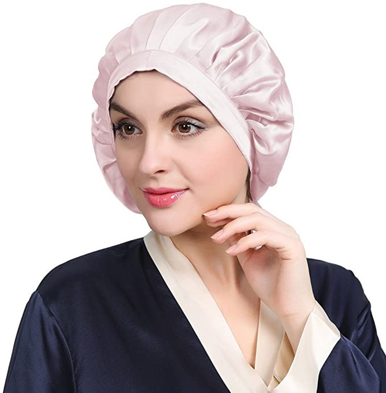 Hot selling velvet sleep cap Women's no trace pullover cap bandage bow elastic sleep cap