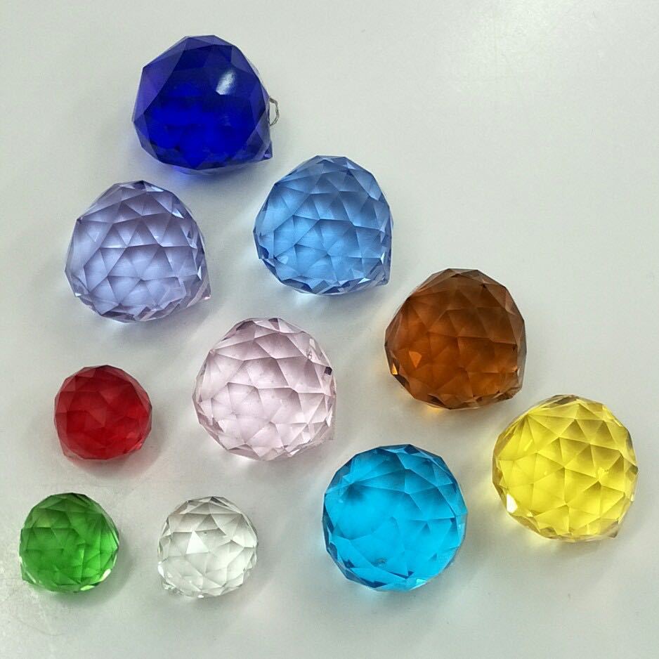 transparent crystal glass lamp ball pendant crystal chandelier bead curtain bead pendant accessories