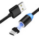 Magnetic suction data line three-in-one 360-degree blind magnetic suction round magnetic charging line for Android fruit typec