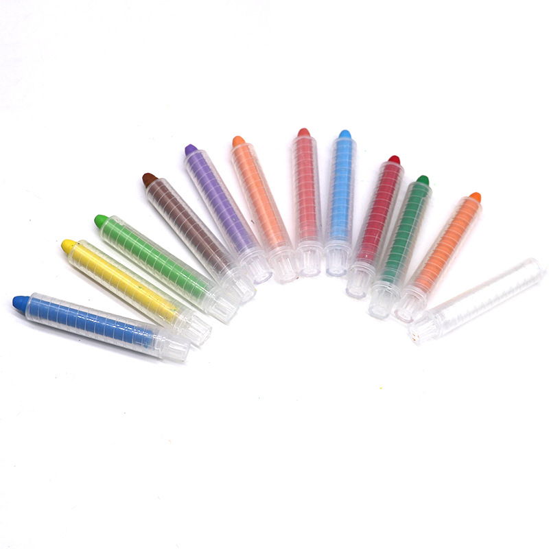 Water soluble chalk case Holder environmental protection plastic rotating chalk holder transparent dust-free chalk case Factory Direct sale