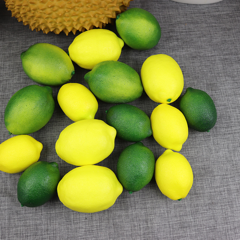 Simulation Lemon Fake Fruit Small Lemon 80# Foam Props Decoration Hotel Decoration Simulation Fruit Factory Price