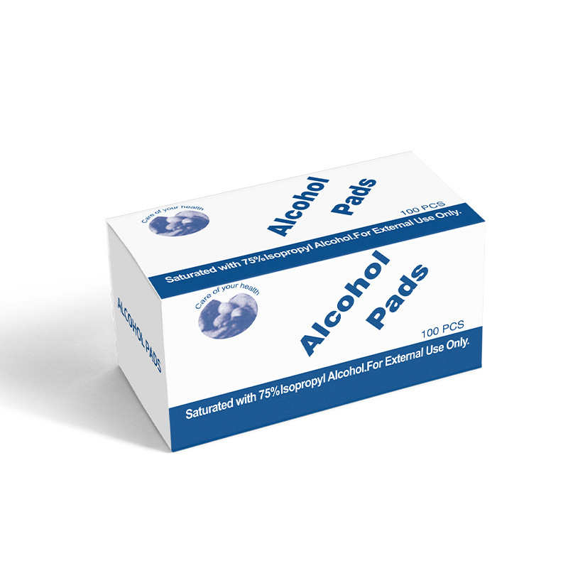 Disposable alcohol bag disinfection cotton pad cleaning mobile phone jewelry travel cleaning outdoor tattoo disinfection wipes 100 pieces
