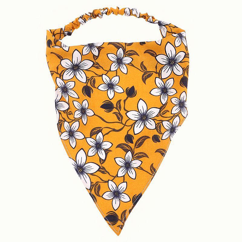 Amazon New Triangle Scarf Hair Band Women's Anti-oil Smoke Flower Headscarf Autumn and Winter New Stretch Hair Band Women's Hair