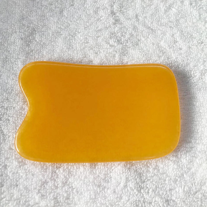 Large massage Meridian scraping plate facial facial eye back hand scraping plate resin beeswax massage plate