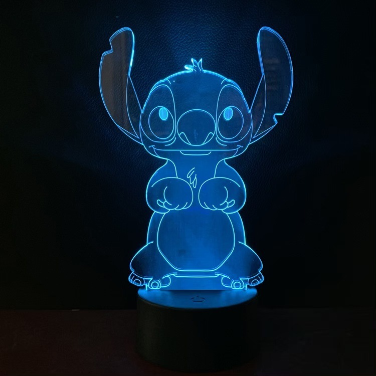 クロスボーダー史迪仔3d小夜灯創意led七色タッチリモコンアニメの露店プレゼント装飾電気スタンド|undefined