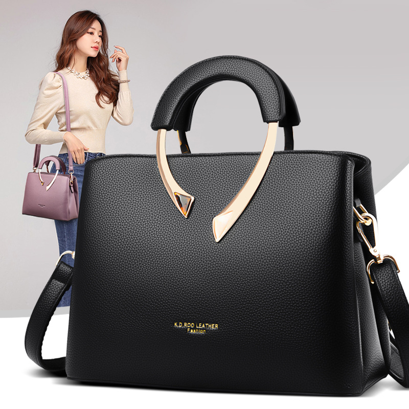 A generation of 2020 foreign trade fashion portable tote bag large capacity pu women's bag simple retro shoulder messenger bag