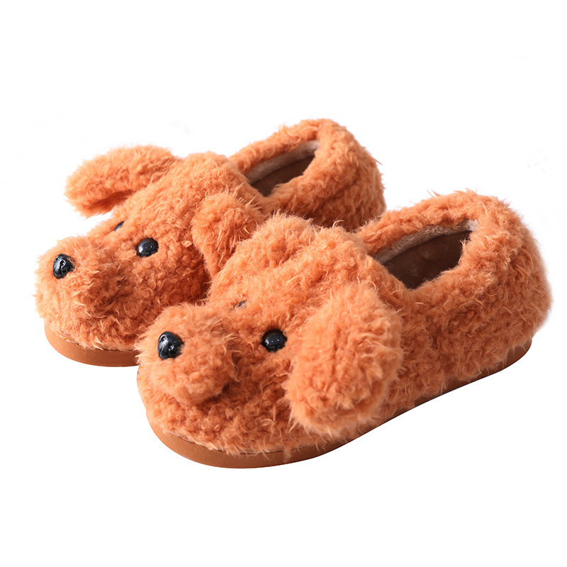 2021 Doug Shoes Winter Flat Warm Thick Bottom Bag Heel Non-slip Moon Shoes Female Student Cute Cotton Slippers